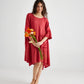 Clarissa linen dress. Red Poppy