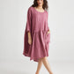 Clarissa Linen dress. Rose Pink