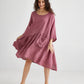 Clarissa Linen dress. Rose Pink