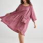 Clarissa Linen dress. Rose Pink