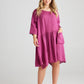 Clarissa Linen dress. Magenta