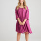 Clarissa Linen dress. Magenta