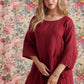Clarissa Linen dress. Garnet