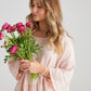 Clarissa Linen dress. Blush Pink