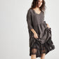 Stella linen dress. Charcoal
