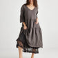 Stella linen dress. Charcoal