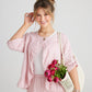 Fifi Linen Jacket. Pale Tearose