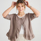 Fifi Linen Jacket. Coffee
