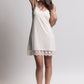 Mabel Lace edged slip. cream