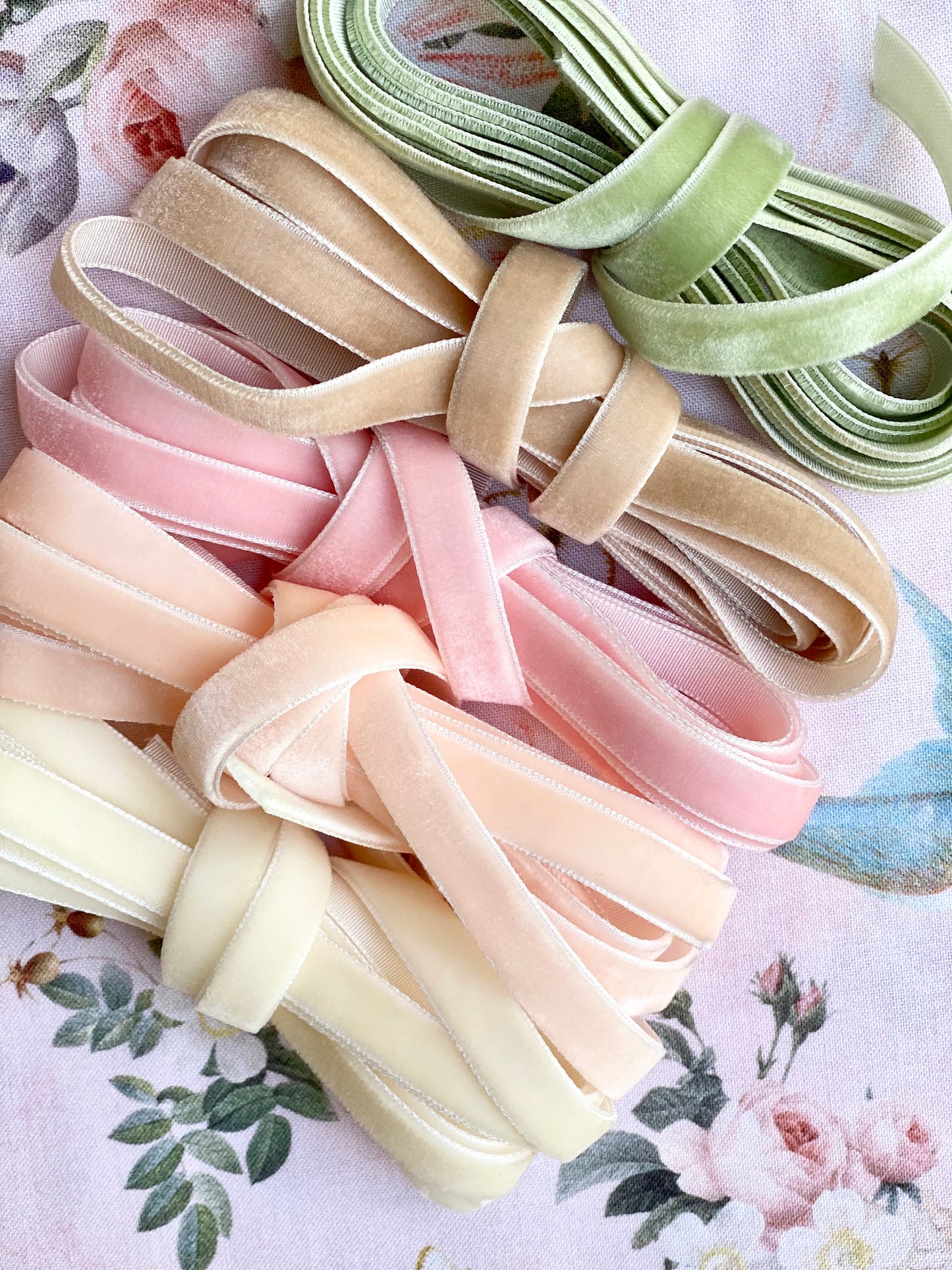 Velvet Ribbon Collection . Pretty Pastels.