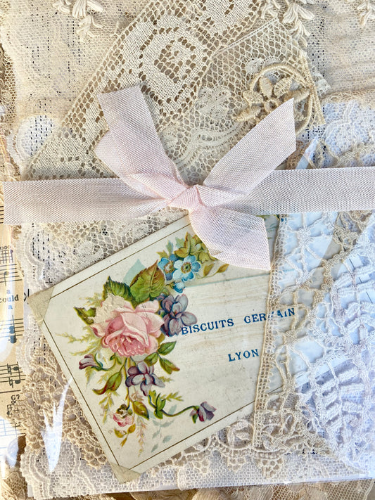 Exquisite antique lace collection. Ephemera & lace.