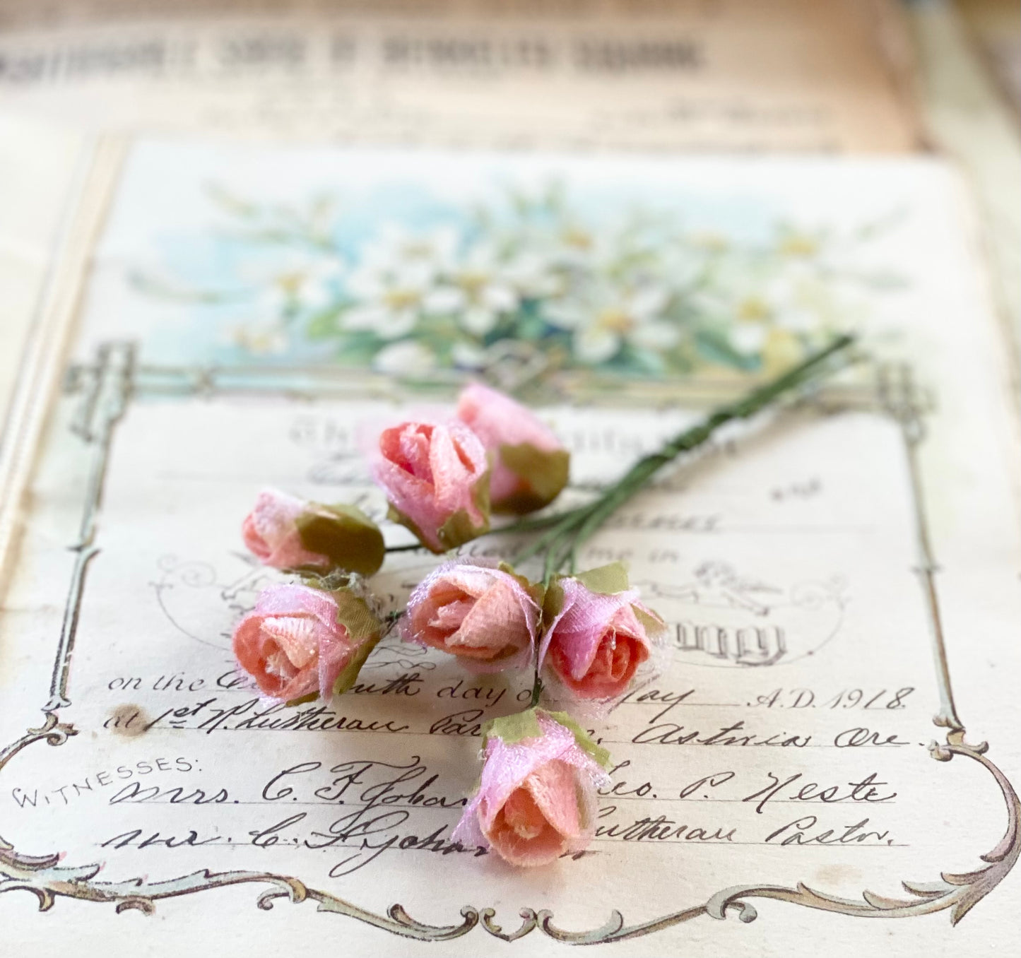 Rosebud Posy. Pink.