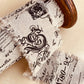 Linen Calligraphy script ribbon