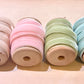 Pastel Palace collection of velvet ribbon on vintage spools.