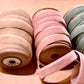 Pastel Palace collection of velvet ribbon on vintage spools.