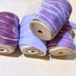 Lavender Palace collection of velvet ribbons on vintage wooden spools
