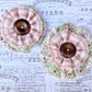 Flower Pin.... Stripes & Roses