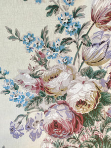 Poetry of Flowers Fabric Collection. Autumn Rose Bouquet.