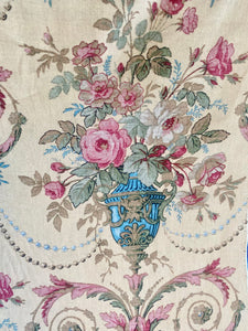 Poetry Of Flowers Fabric Collection. Antique Vase of Flowers.