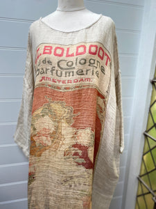 Isolde Linen dress. Tangerine