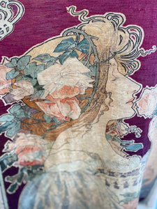 Layla Tshirt cotton Art Nouveau dress. Cherry