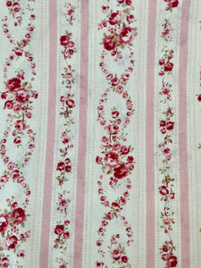 Raspberry Rose pink stripe fabric