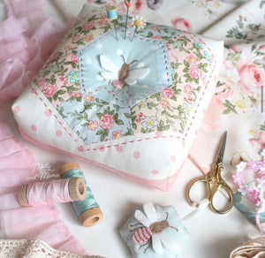 Rose & Violet's Garden fabric . Garden Party . Pink