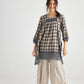 Isla Plaid Dress. Paynes Grey