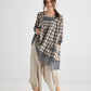 Isla Plaid Dress. Paynes Grey