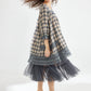 Isla Plaid Dress. Paynes Grey