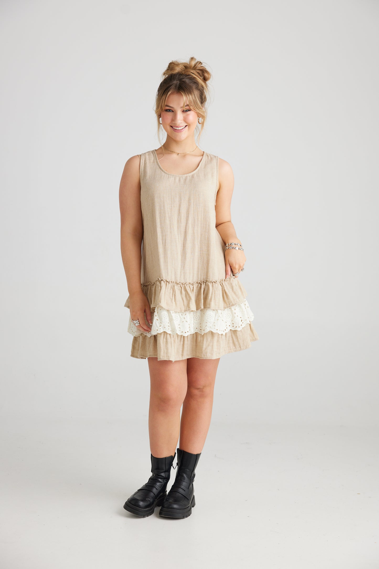 Emma Linen and lace Dress.