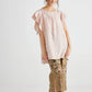 Bella linen top. Blush