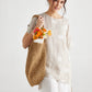 Contessa Linen top. Sandstone Polka dot