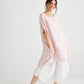 Rosabella linen top. Pale Pink Polka dot