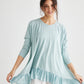Ruby Ruffle Top.  French Blue