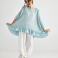 Ruby Ruffle Top.  French Blue