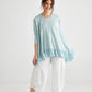 Ruby Ruffle Top.  French Blue