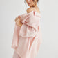 Teddie Linen shirt. Pale Tearose.