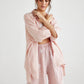 Teddie Linen shirt. Pale Tearose.