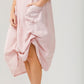Primavera linen Dress . Blush pink.