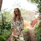 Stella floral dress. Cream Rose