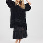 Florentine Velvet Coatdress. Ebony