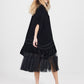 Florentine Velvet Coatdress. Ebony