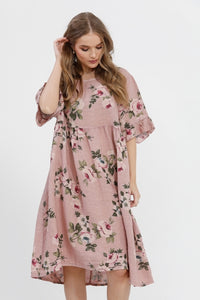 Audrey baby Doll dress. Antique Pink