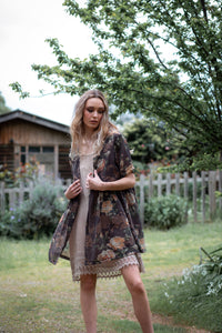 Baby Doll floral dress. Chocolate Rose