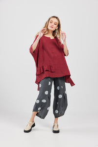 Sorrento linen top. Berry