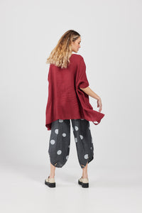 Sorrento linen top. Berry