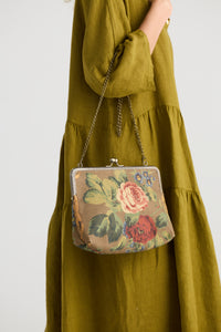 Stella Linen dress. Avocado