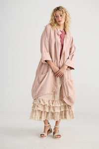Harper Lee Linen Jacket, Tearose