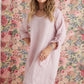 Primavera linen Dress . Blush pink.